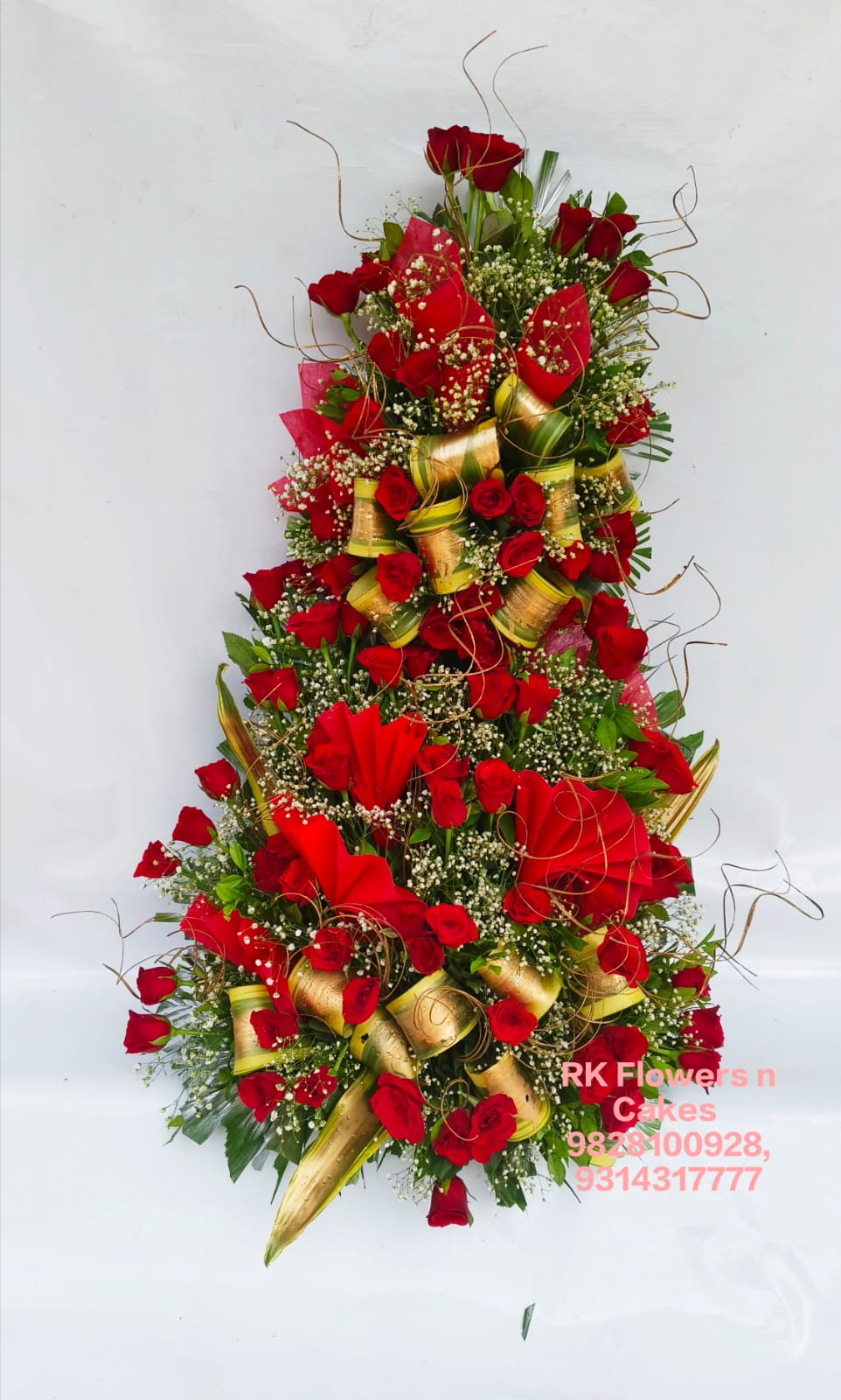 Red Roses Basket Arrangement